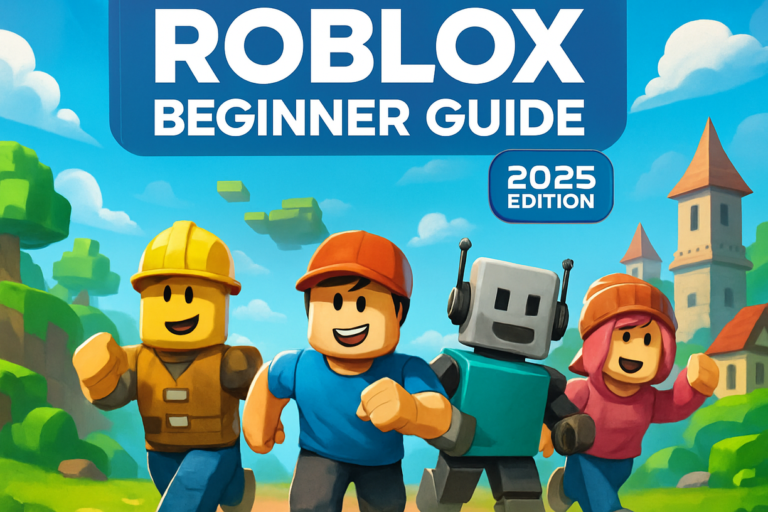 generate "The Ultimate Roblox Beginner Guide (2025 Edition)" image